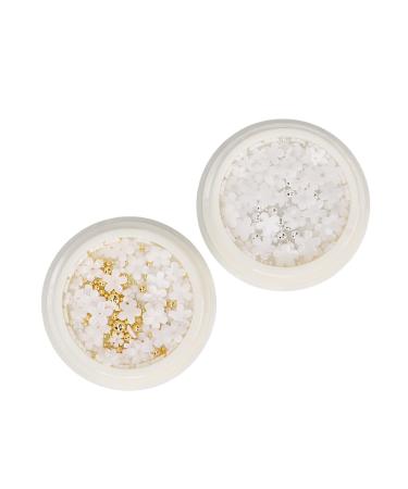 3D Flower Nail Charms Nail Glitter Charm Rhinestones Ornaments Nail Art Decorations Glitter Accessories for DIY Craft Nail Art Design Manicure Decor