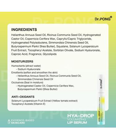 Generic Dr.PONG hya-drop volumizing lip serum 3.5g 1 Count (Pack of 1) - Buy Online on GoSupps.com