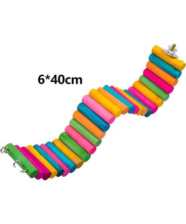 NAUZE Hamster Ladder Hamster Toys Hamster Entertainment Facilities Wooden Pet Ladder Ladder for Small Pet (Multicolor) Colour - Buy Online on GoSupps.com