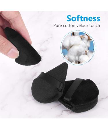 Ainiv 4PCS Triangle Makeup Puff Set | Reusable Soft Sponge for Loose Powder & Foundation | Washable Dual-Use Cosmetic Puff - Black - Buy Online on GoSupps.com