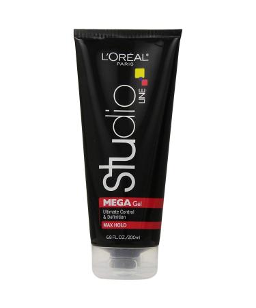 L'Oreal Studio Line Head Lock Mega Hard Hold Gel 6.80 oz (Pack of 12) Natural 6.8 Fl Oz (Pack of 12)