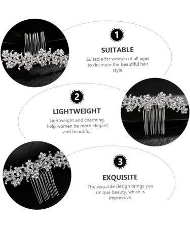 Ipetboom 1pc Comb Bridal Headdress Crystal Hair Accessories Pearl Hair Accessories David Statue Flower Claw Clips Rhinestone Pearl Hair Clips Hair for Women Alloy Wedding The Photo Bride - Buy Online on GoSupps.com