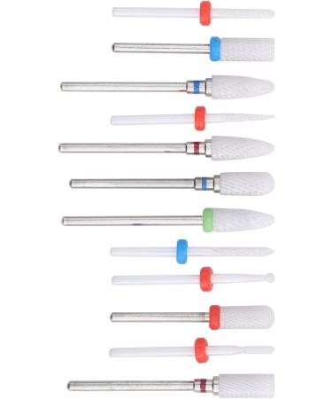 12 Pieces Ceramic Nail Mill Bits Professional Electric Nail Drill Bits for Removing Nail Polish and Gel Electric Manicure Pedicure Nail File Bits - Buy Online on GoSupps.com