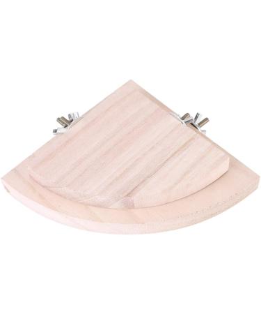 2 Pieces Wooden Fan Shape Bird Cage Perches - Platform Toy for Hamsters & Parrots - International Shipping Available - Buy Online on GoSupps.com