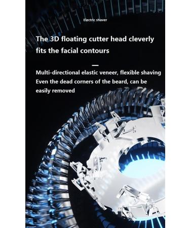 Detachable Head Shaver 5 in 1 Electric Shaver IPX6 Waterproof wet/dry rechargeable 5D floating head Rotating shaver Beauty kit (Dark blue suit) - Buy Online on GoSupps.com