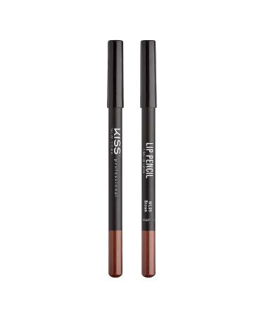kiss new york Professional Slim Lip Pencil - Creamy Soft Lip Liner for Smooth & Long-Lasting Rich Brown Lip Color - Natural Makeup, Water-Resistant Lip Crayon - Buy Online on GoSupps.com