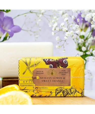 The English Soap Company Sicilian Lemon & Sweet Orange Soap Bar 190g - Anniversary Collection - Buy Online on GoSupps.com