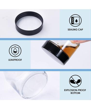 2oz Glass Jars with Lids - 15 Pack | Small Clear Canning Jars for Cosmetics and Beauty Products - Buy Online on GoSupps.com