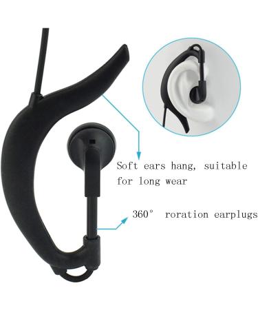 Retevis Walkie Talkie Earpiece with Mic G Shape 2 Pin Headset (10 Pack) - Compatible with Retevis H-777 RT22 RT21 Baofeng UV-5R 888S - Adjustable Volume - 2 Way Radio Headset - Buy Online on GoSupps.com