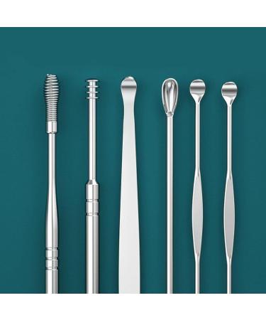 6pcs Stainless Steel Ear Pick Set - Earwax Remover & Cleaner Tool Kit for Ear Care - Includes 7pcs Steel Box - Buy Online on GoSupps.com