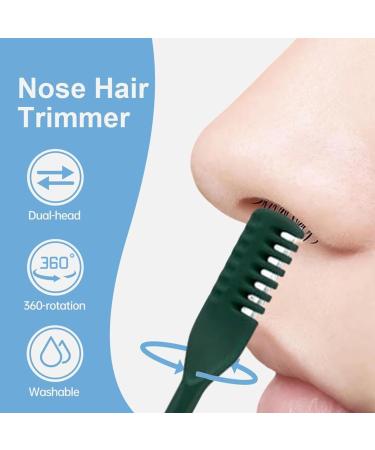 Nose Hair Trimmer For Women With Double Attachments 360 Degree Rotatable Grooming Tool for Cutting and Trimming During Travel Dark Green - Buy Online on GoSupps.com