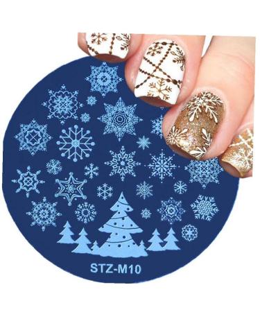 1Pcs Christmas Stamping Plates Nail Stencil Snowflakes Skull Polish Template Manicure Stamps Tools