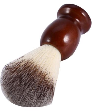 Professional Shaving Brush for Men | Wooden Handle & Nylon Hair | Ideal for Beard & Facial Cleansing | Perfect Hairdressing Tool for Home & Salon - Buy Online on GoSupps.com