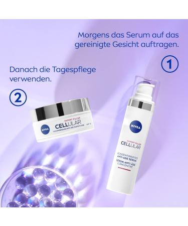 NIVEA Cellular Expert Filler Anti-Age Serum 40ml | Hyaluronic & Folic Acid for Youthful Skin - Buy Online on GoSupps.com