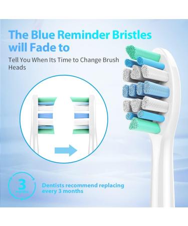 Replacement Toothbrush Heads for Philips Sonicare Electric Toothbrush - 8 Pack (White) - Buy Online on GoSupps.com