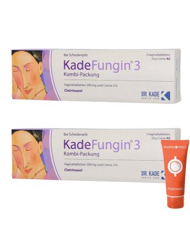 KadeFungin 3 with vaginal fungus combination pack vaginal fungus 3 days therapy Clotrimazole i sparset with pharmaceutical pearl shower gel (2 combination packs)