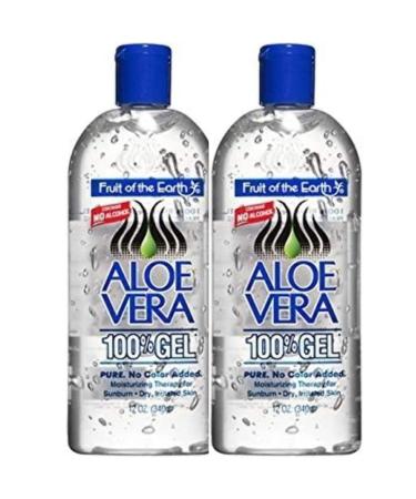 Fruit of the Earth Aloe Vera Gel 12 oz - Pack of 2 | Soothing and Hydrating Skin Care Solution - Buy Online on GoSupps.com