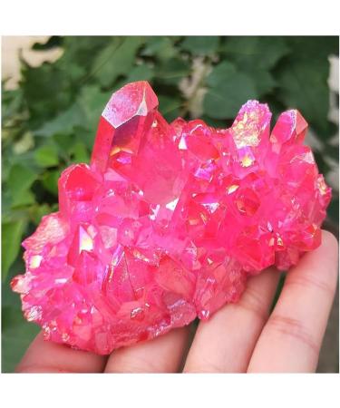 Natural Crystal Rough 80-280gCrystal Cluster Natural Titanium Coating Rose red Quartz vug Plating Stone Flower Crystals Household (Size : 260-290g) - Buy Online on GoSupps.com