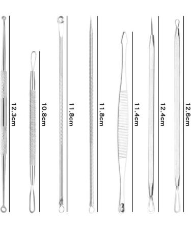 Acne Needle Needle Tools Set Blackhead Tweezer Pimple Extractor Stainless Steel Blackspot Removal Skin Care Tool (Color : Silver) - Buy Online on GoSupps.com