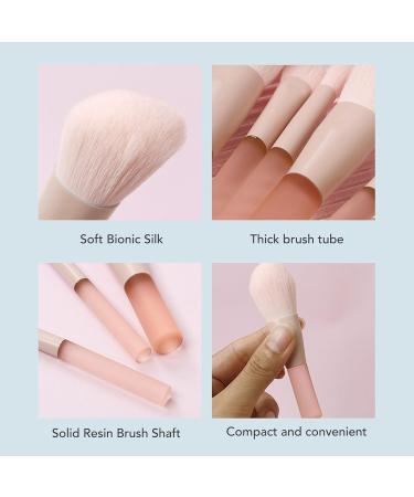 Peach Makeup Brushes Set Fluffy Eye Shadow Blending Brush with Slope Design Soft Bionic Filament for Easy Makeup Application - Buy Online on GoSupps.com