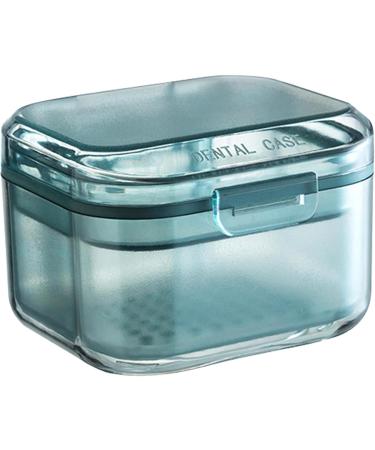 Three Layers Denture Box with Strainer Denture Box for Soaking Dentures and Storage Mouthguards Clear Dentures Braces Case for Daily Travel Cleaning(Blue) - Buy Online on GoSupps.com