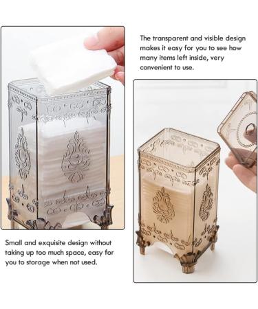 2 Series Cosmetic Cotton Storage Box - Stylish Makeup Pad & Swab Holder for Bathroom - Perfect Organizer for Cotton Rounds - Buy Online on GoSupps.com
