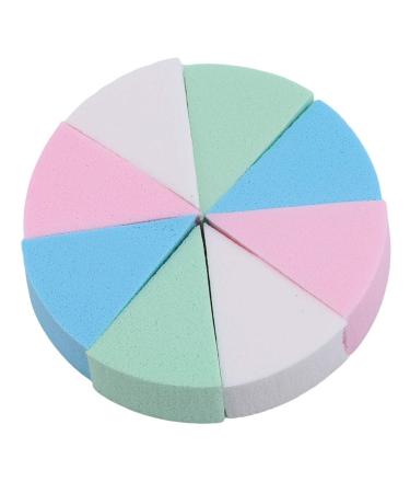 Ysinfod 8 pieces triangle puff Simple practical make-up sponge set triangular face foundation concealer powder squad beauty tool set style 1