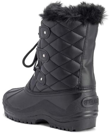 POLAR Women's Mid Calf Black Leather Waterproof Tactical Boots - Size 8 - Buy Online on GoSupps.com
