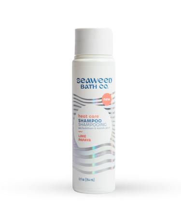 Seaweed Bath Co. Heat Care Shampoo Lime Papaya Scent 12 Ounce Sustainably Harvested Seaweed Sea Buckthorn Kakadu Plum For Heat Damaged Hair