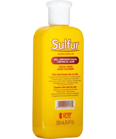 Sulfur Grisi Facial Wash and Cleanser - 8.4 Fl Oz Bottle - Reduces Oil and Pimples - Buy Online on GoSupps.com