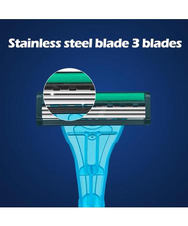 Buy 50 Pack Kheoxusa 3 Blade Disposable Razors - Individually Wrapped Travel Razors for Hotels Airbnb & More - Buy Online on GoSupps.com