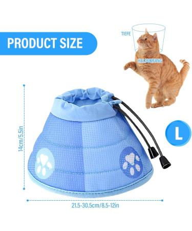 Lufeis Adjustable Cat Cone Collar for Recovery - Soft Elizabethan Collar for Cats & Puppies - Prevent Biting & Licking - Size Medium - Buy Online on GoSupps.com