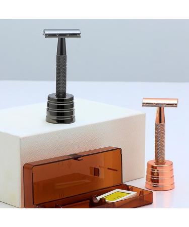 Rodrigo Interchangeable Men's Safety Razor - Double Edge Reusable Metal Razor in Rose Gold for a Luxurious Shaving Experience - Buy Online on GoSupps.com