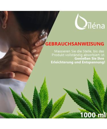 O l na Hemp Gel | 1L Muscle Active Gel for Relaxation & Refreshment | Soothes Back & Nerve Pain | Massage Gel Against Stiffness - Buy Online on GoSupps.com
