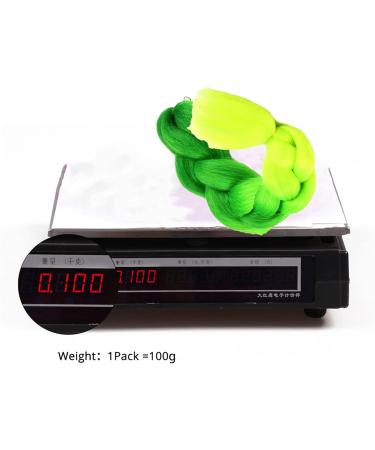 Woven Hair Extensions Dark Green Yellow-Green Fashion African Woven Hair Extensions Two-Color Synthetic Woven Hair Extensions Suitable for Women and Girls to Weave DIY Wigs for role-Playing Woven hair10 - Buy Online on GoSupps.com