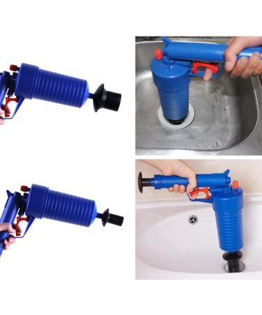 Household Cleaning Tools & Accessories dezirZJjx High-Pressure Pipe Dredging Device Pressure Pump Cleaner Bathroom Sink Toilet Drain Efficient Dredging- Blue - Buy Online on GoSupps.com