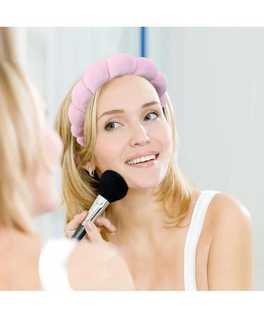 CYJUNMA Spa Headband for Women - Pink Skincare Makeup Removal and Yoga Headband Set - Buy Online on GoSupps.com