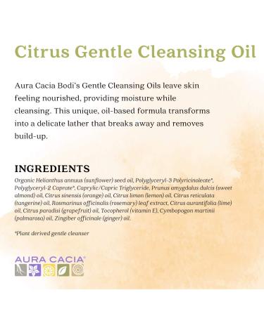 Aura Cacia Gentle Cleansing Oil Citrus - 8 fl oz (237 ml) | Natural Skincare for Soft, Cleansed Skin - Buy Online on GoSupps.com