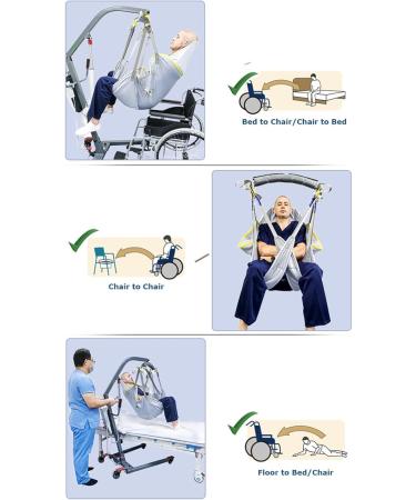 Divided Leg Sling for Elderly Disabled Patient Lift Slings Full Body Patient Lift Sling with Head Support Shower Sling Transfer Lift Sling for Bariatric and Disabled 507lb Weight Capacity Green L Green Large - Buy Online on GoSupps.com