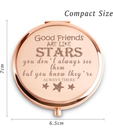 COYOAL Personalized Inspirational Compact Mirror - Friendship Gifts for Women | Birthday Gifts for Her - Best Friend, Coworker | Custom Engraved Keepsake - Buy Online on GoSupps.com