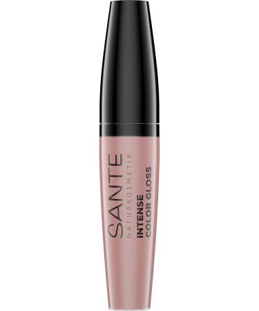 Sante Intense Color Gloss 01 Style-Me-Nude - Vegan Lip Gloss with Shea Butter | Moisturizing Highly Pigmented 9ml | Natural Cosmetics - Buy Online on GoSupps.com