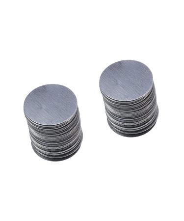 NOLITOY 200 Pcs Eyeshadow Makeup Tool Metal Tin Sticker Iron Plates Eye Shadow Double Sided Tape Stickers Mx2pcs As Shownx2pcs