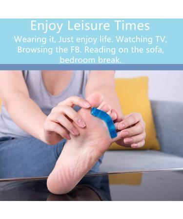 ZaxSota Toe Spacers - Orthopedic Bunion Relief & Nail Separation | Blue & White Pedicure Toe Separators - Buy Online on GoSupps.com