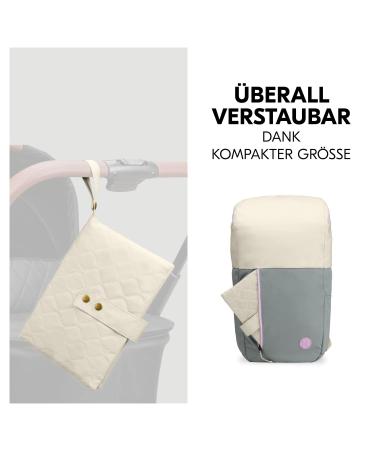 Hauck Diaper Bag with Wrap Pad Change | Beige Baby Changing Organizer for Strollers | Wipeable & Portable Changing Bag - Buy Online on GoSupps.com
