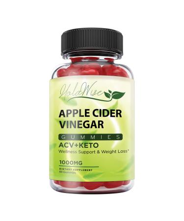 HolaWise Apple Cider Vinegar Gummies 60ct ACV Keto Gummies Support Healthy Weight Digestion Detox and Cleansing Immune Support Gut Health Ketosis Keto Start ACV