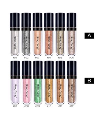 6 Colors Liquid Eyeshadow Set - Metallic Glitter Waterproof & Durable Pigmented Shine - Buy Online on GoSupps.com