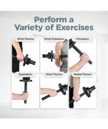 Longest Wrist & Forearm Trainer - Strengthen Grip with Olympic Plates | Ideal for Beginners & Pros | Arm Workout Equipment - Buy Online on GoSupps.com