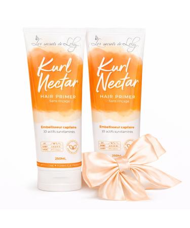 Les Secrets de Loly Kurl Nectar Leave-in cr me sans rin age R parateur & hydratant anti-frisottis Cheveux boucl s fris s et cr pus 96% d'origine naturelle 250 ml - Lot de 2 Lot de 2 x 250ml