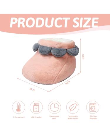Buy Electrically Heated Foot Warmer - 3 Heat Levels USB Plush Slippers & Foot Muff for Ultimate Comfort - Pink - Buy Online on GoSupps.com