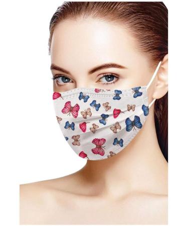 BEIBEIA Adult Disposable Fa_ce Ma_sks Valentine's Day 3Ply Face Masks Cute Print Breathable Face Balaclava 50pc-35 - Buy Online on GoSupps.com